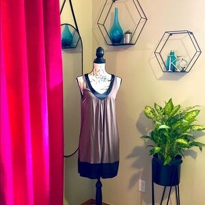 EXPRESS Stylish Brown and Black Sleeveless Dress. NWT Large
